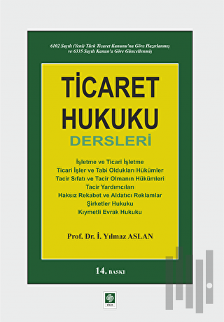 Ticaret Hukuku Dersleri | Kitap Ambarı