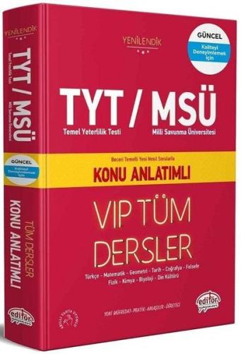 TYT MSÜ VIP Tüm Dersler Konu Anlatımlı