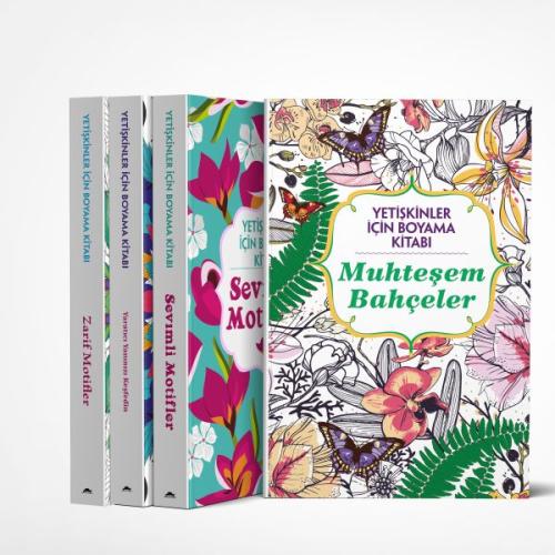 Yetişkinler İçin Boyama Kitabı - 4 Kitap Takım